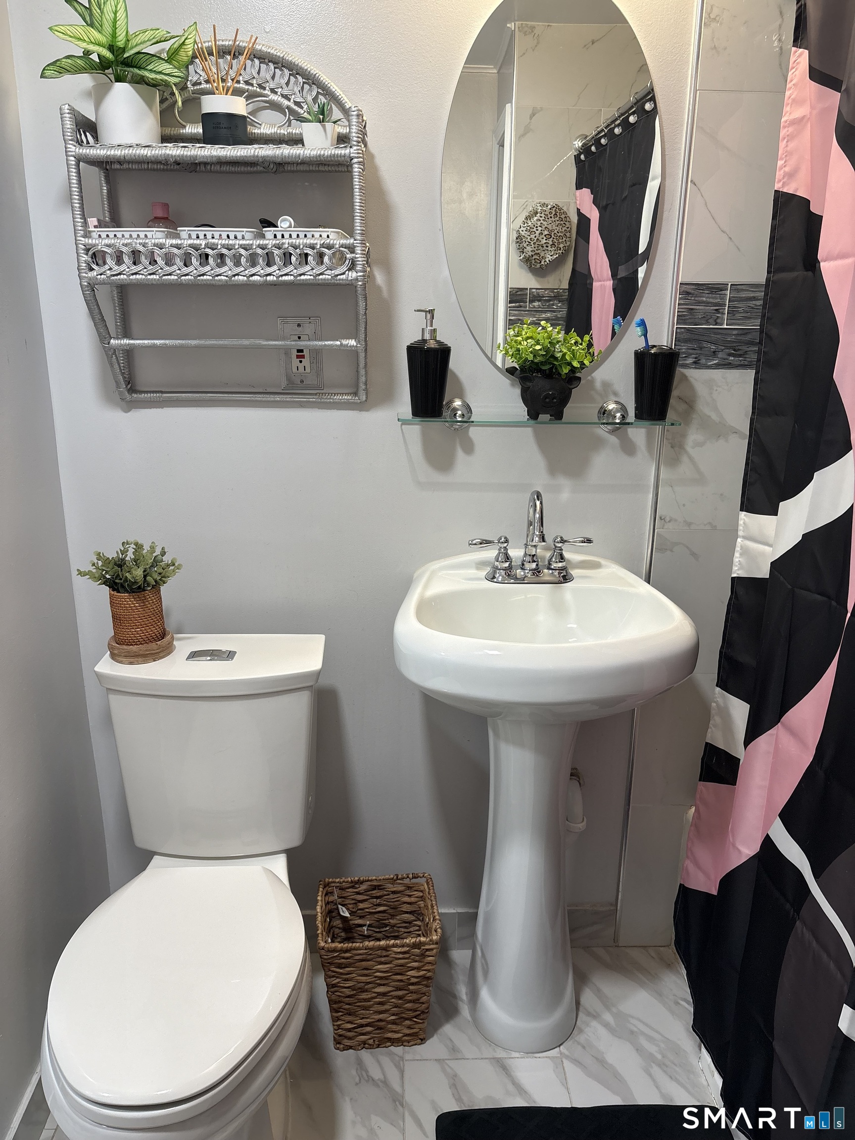 55 New Hanover Avenue Meriden, CT 06451 - Photo 10 of 33 a bathroom with a toilet sink and mirror