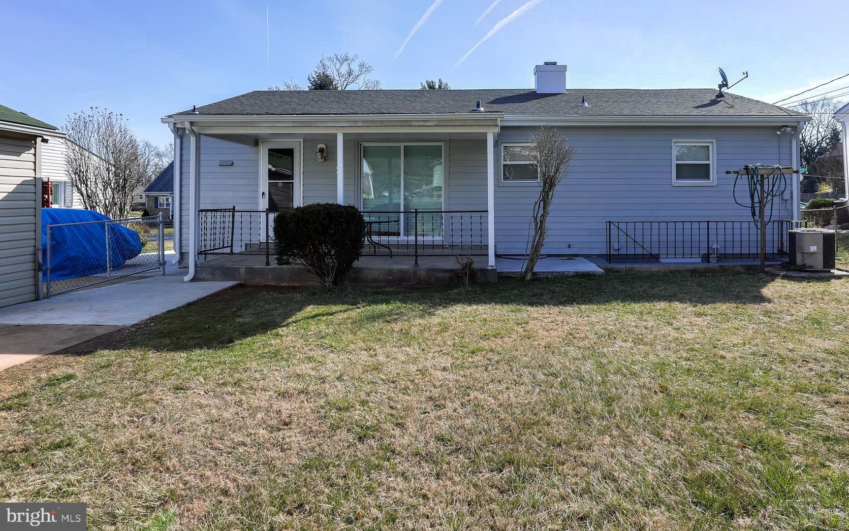 Large patio, fenced rear yard