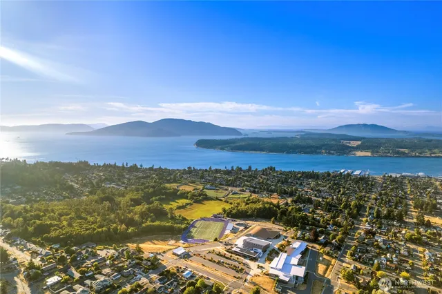 a view of lake and mountain