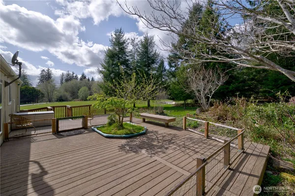 a view of outdoor space with seating