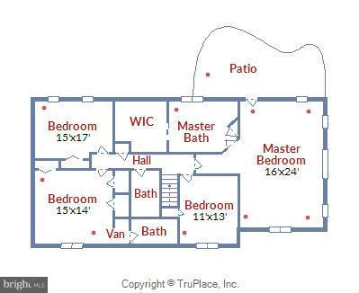 6432 Rives Court Springfield, VA 22150 - Photo 27 of 27 Upper Level Floorplan