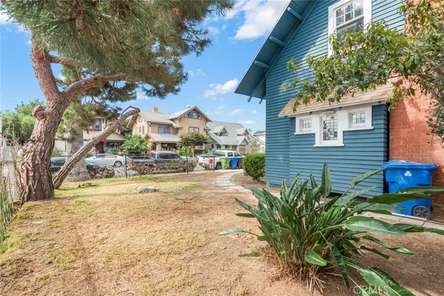 a view of a street with houses
