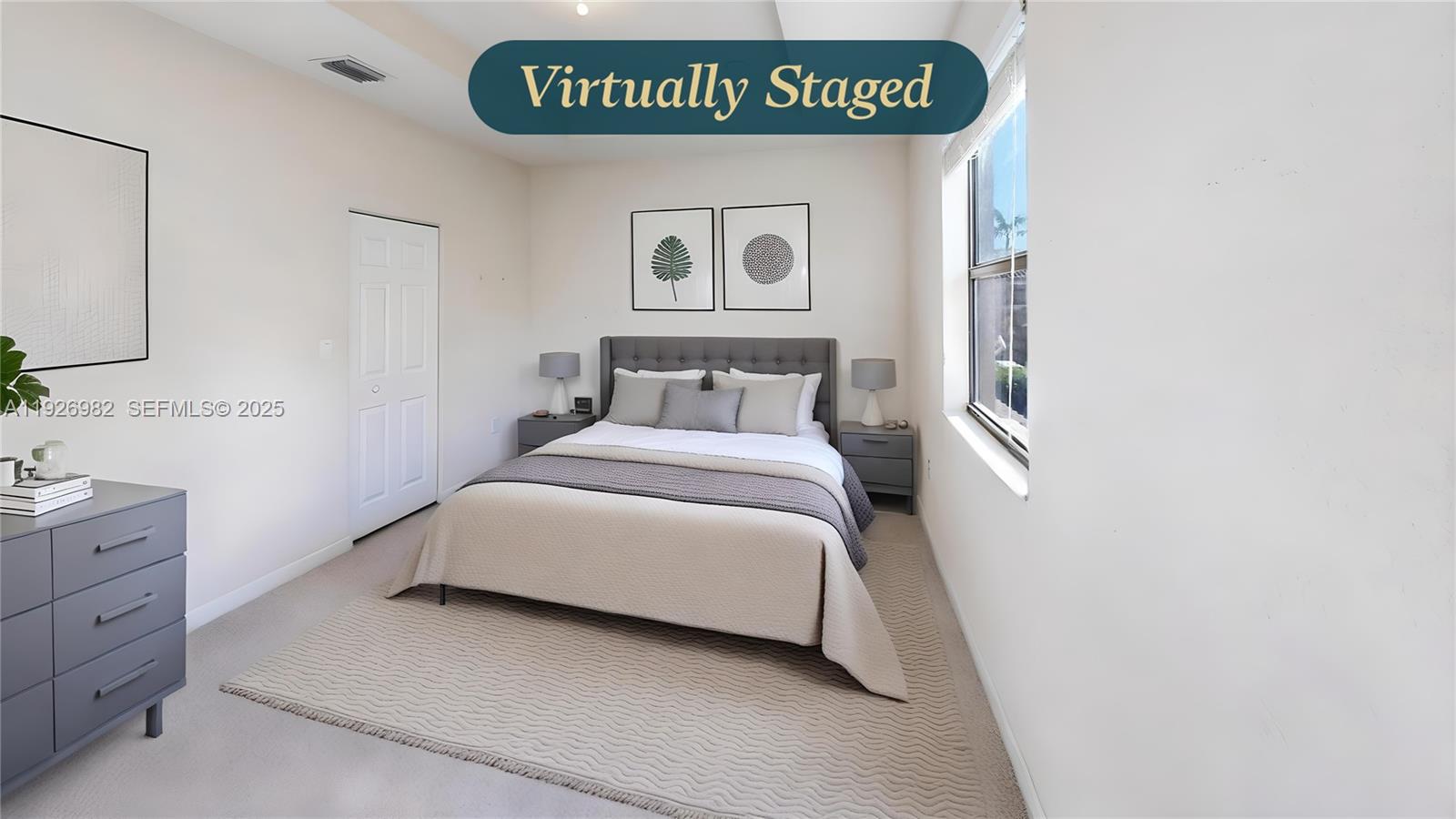 3218 Southeast 5th Court Homestead, FL 33033 - Photo 25 of 68 a bedroom with a bed and a potted plant