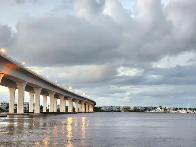 a view of building with lake view and boat