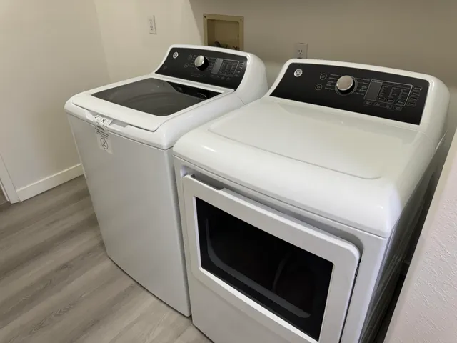 a view of a park with tree s