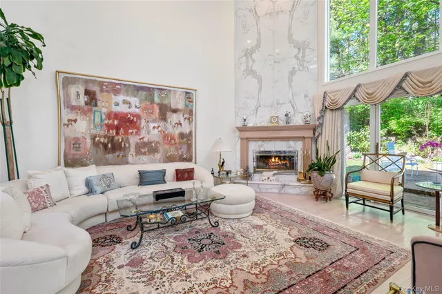 a view of a chairs and table in a patio