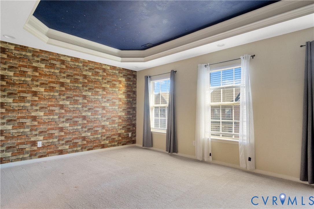 50 Transit Lane Newport News, VA 23601 - Photo 23 of 39 Tray ceiling with a dark blue finish and recessed