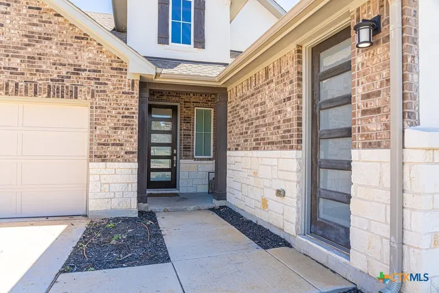 a view of front door of house