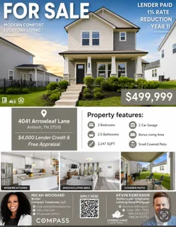 $489,999 | 4041 Arrowleaf Lane, Antioch, TN 37013