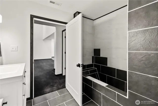 an empty room with a window