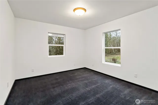 an empty room with closet