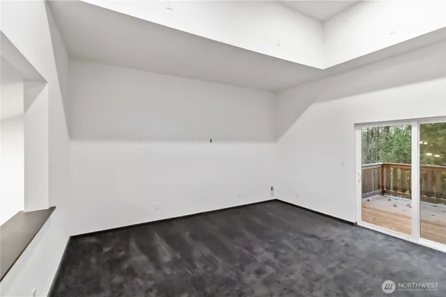 a view of wooden balcony