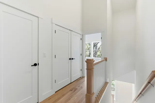 a view of a bathroom from a hallway