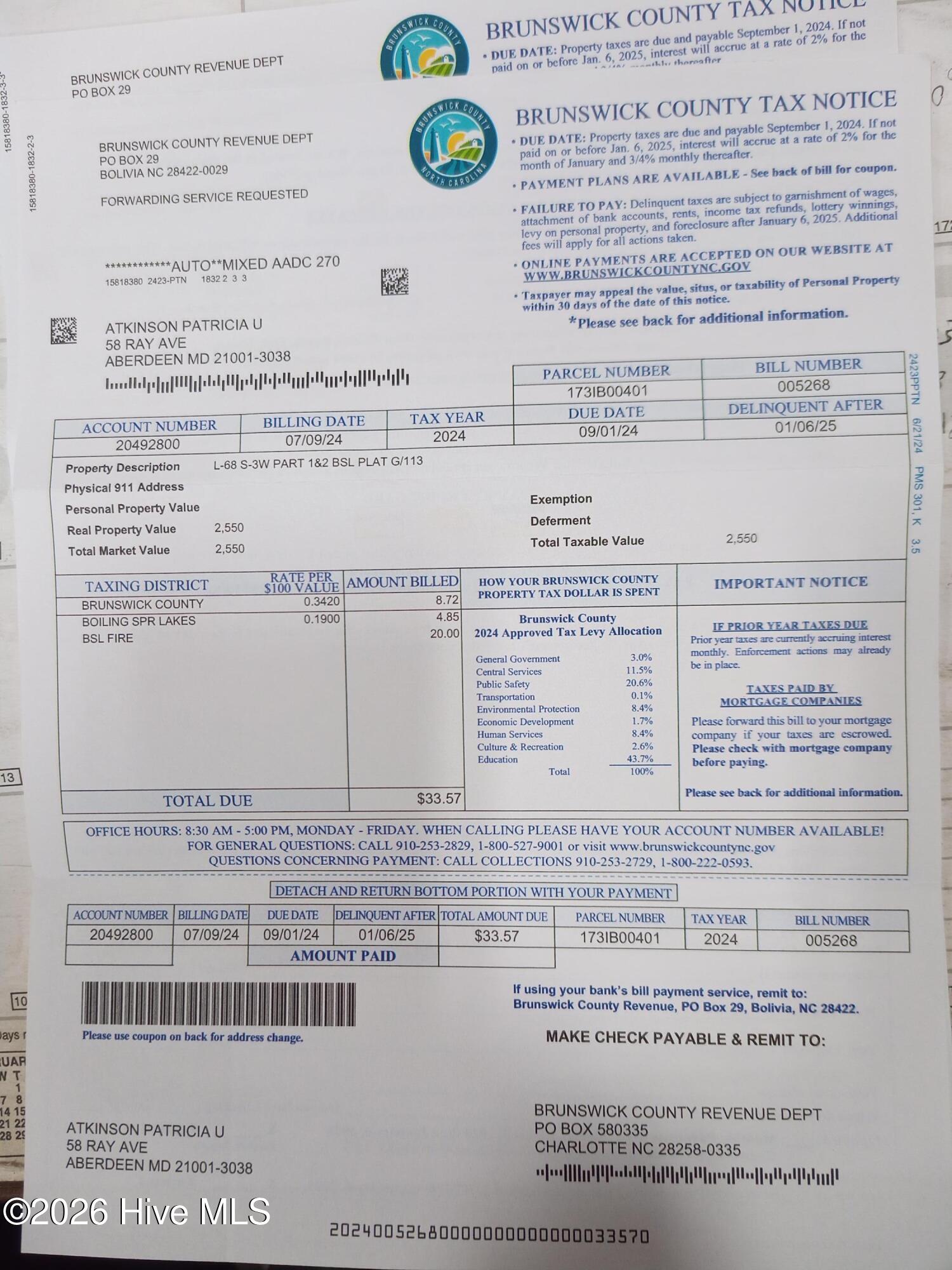 Lot 68 New Hanover Road Southport, NC 28461 - Photo 8 of 12 tax bills