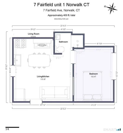 a kitchen with a stove top oven and cabinets
