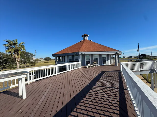 a view of a city with lawn chairs