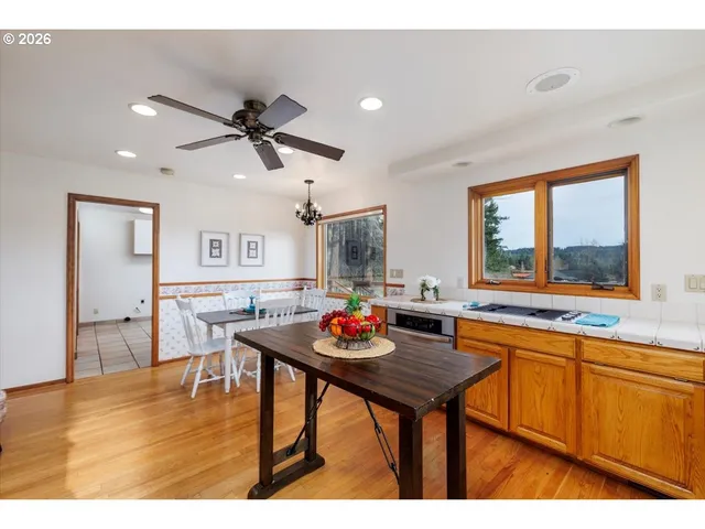 a workspace with furniture and window