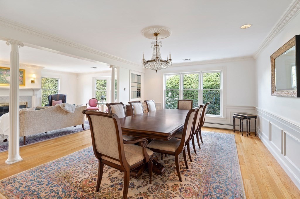 23 Louis Drive Wellesley, MA 02481 - Photo 15 of 42 a view of a dining room with furniture window and wooden floor