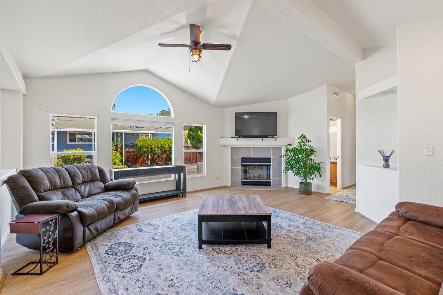 100 North Rodeo Gulch Road, Unit 31 Soquel, CA 95073 - Photo 15 of 38 a living room with furniture and a fireplace