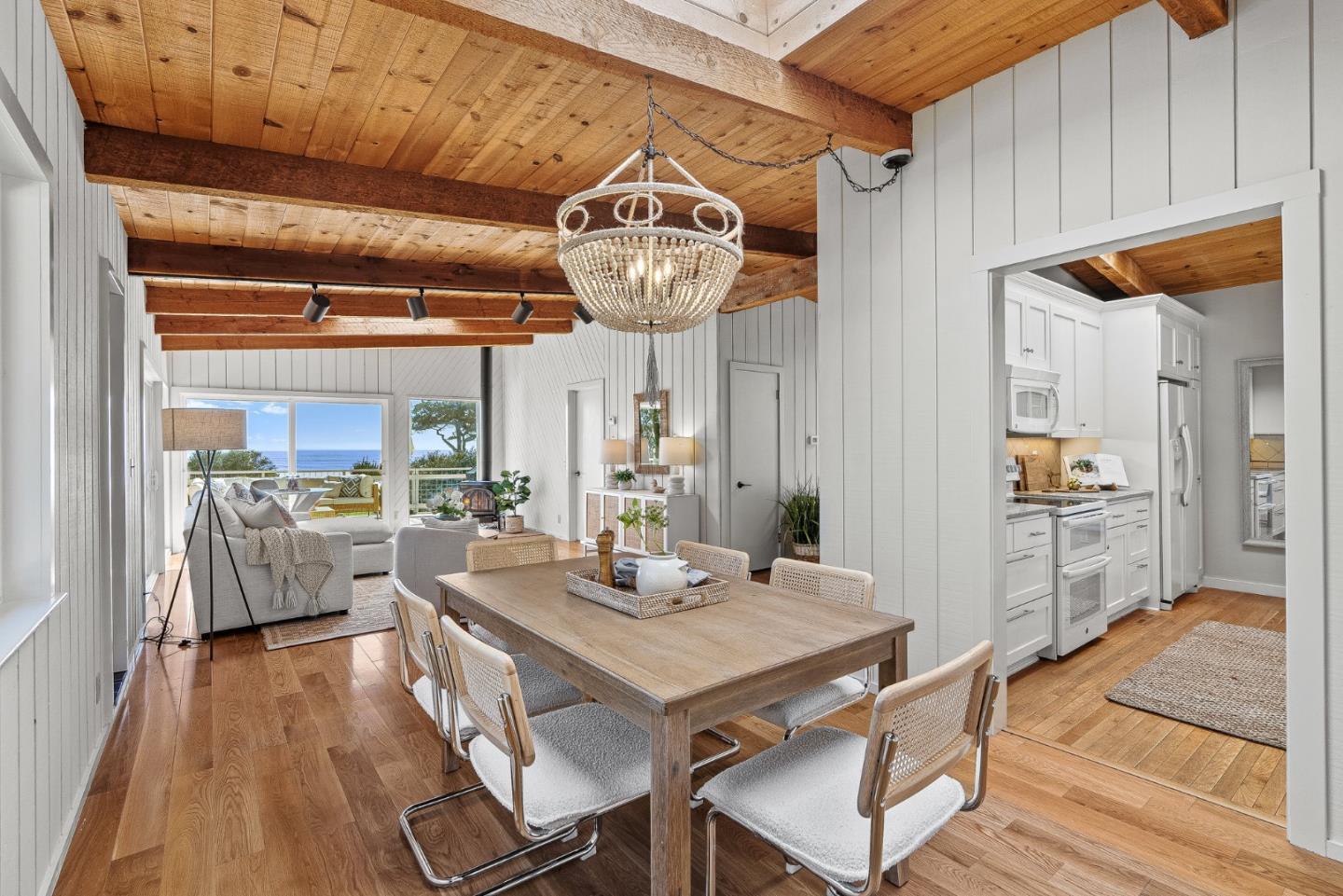 664 Bayview Drive Aptos, CA 95003 - Photo 17 of 46 a view of a dining room with furniture window and wooden floor