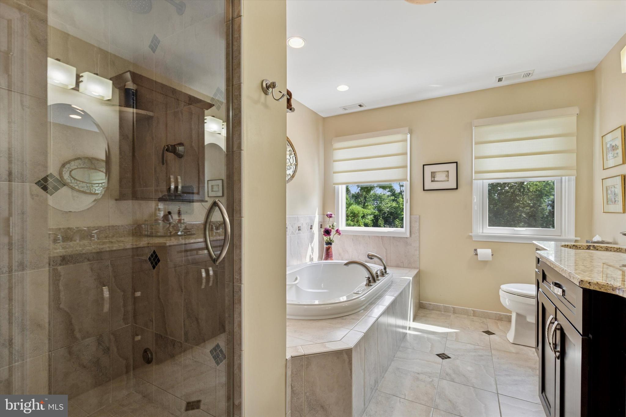1015 Pheasant Meadow Road Blue Bell, PA 19422 - Photo 42 of 79 Primary ensuite with stall shower and massage tub.