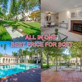 a view of a street with sitting area