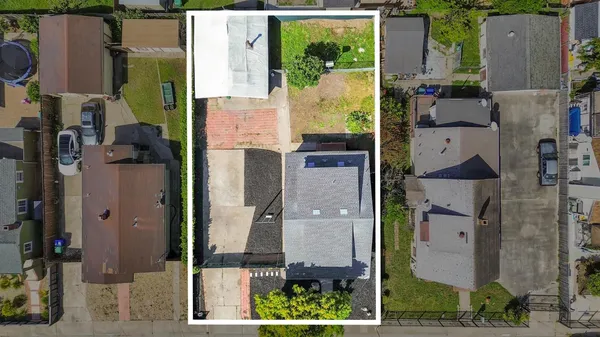 aerial view of a house