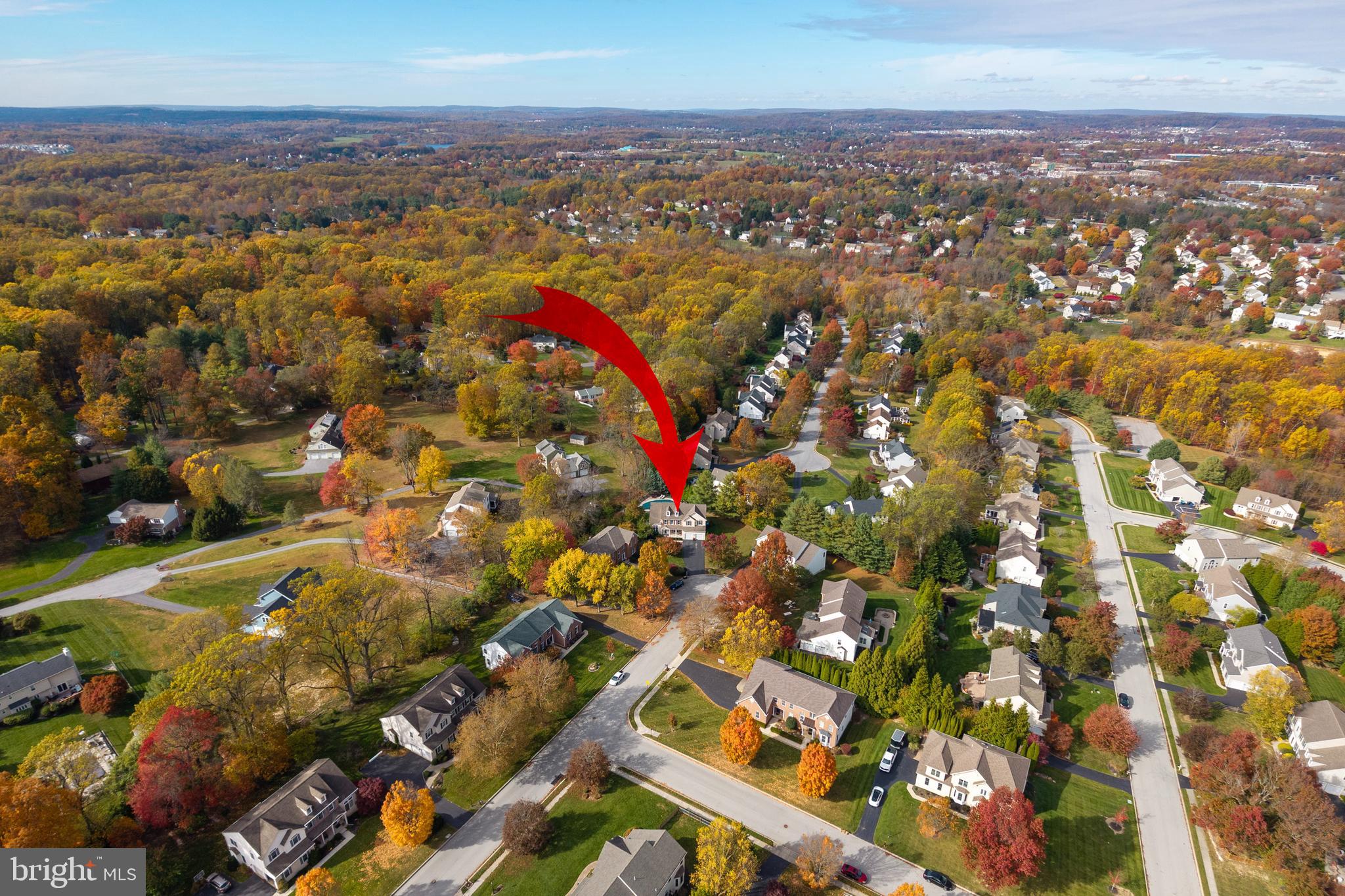113 Blue Ribbon Way Downingtown, PA 19335 - Photo 48 of 50 an aerial view of residential houses with city view