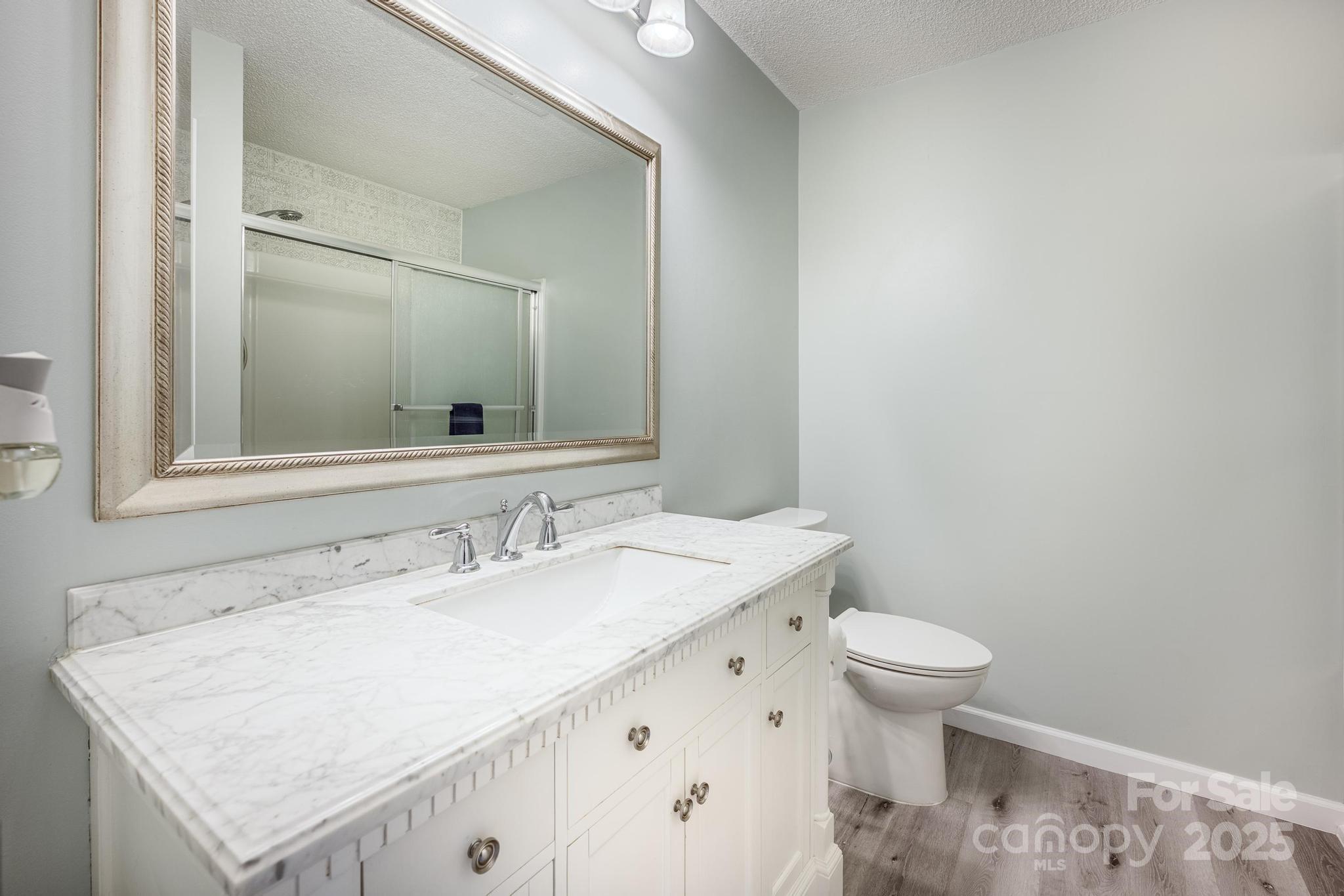 160 Clairmont Road Salisbury, NC 28146 - Photo 19 of 42 a bathroom with a sink a toilet and a mirror