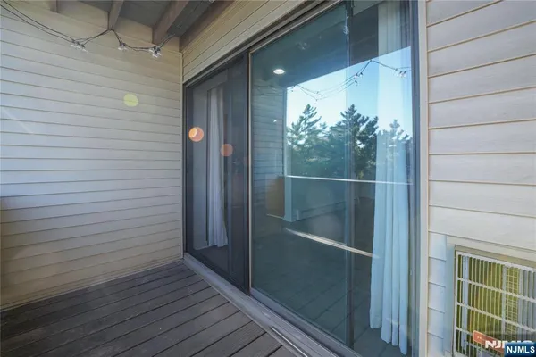 a view of outdoor space deck and kitchen