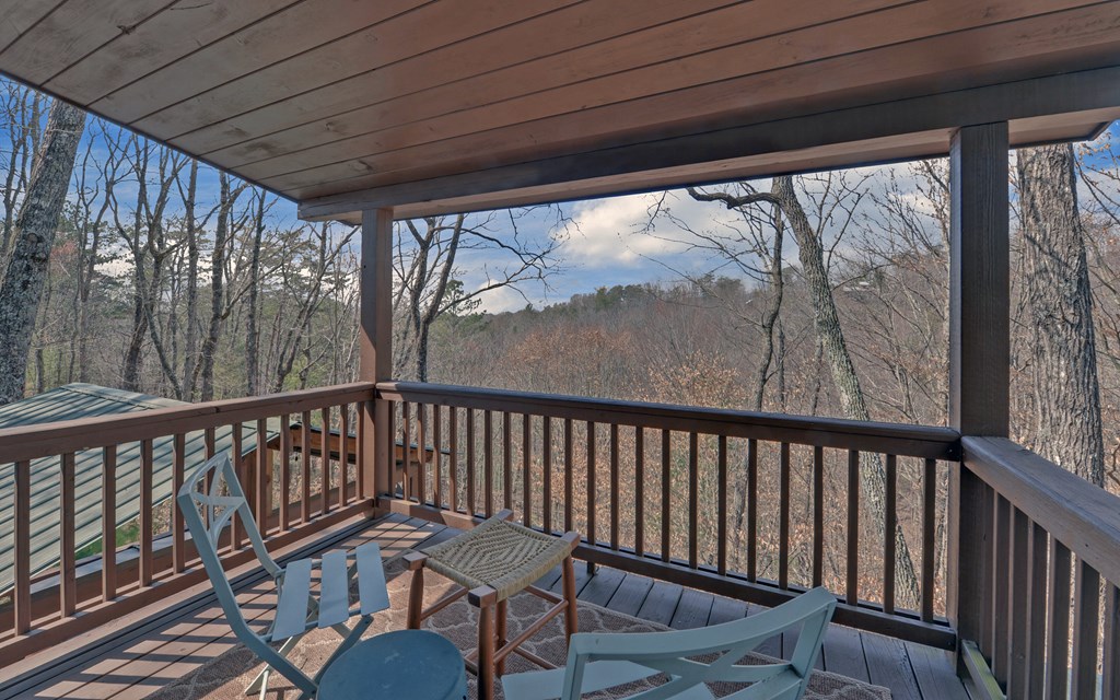 184 Smith Hill Road Blue Ridge, GA 30513 - Photo 24 of 36 a view of a two chairs in the balcony