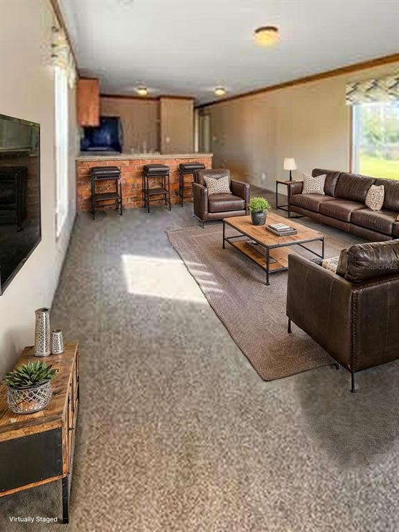 6027 Quince Street Punta Gorda, FL 33950 - Photo 16 of 18 a living room with furniture and a fireplace