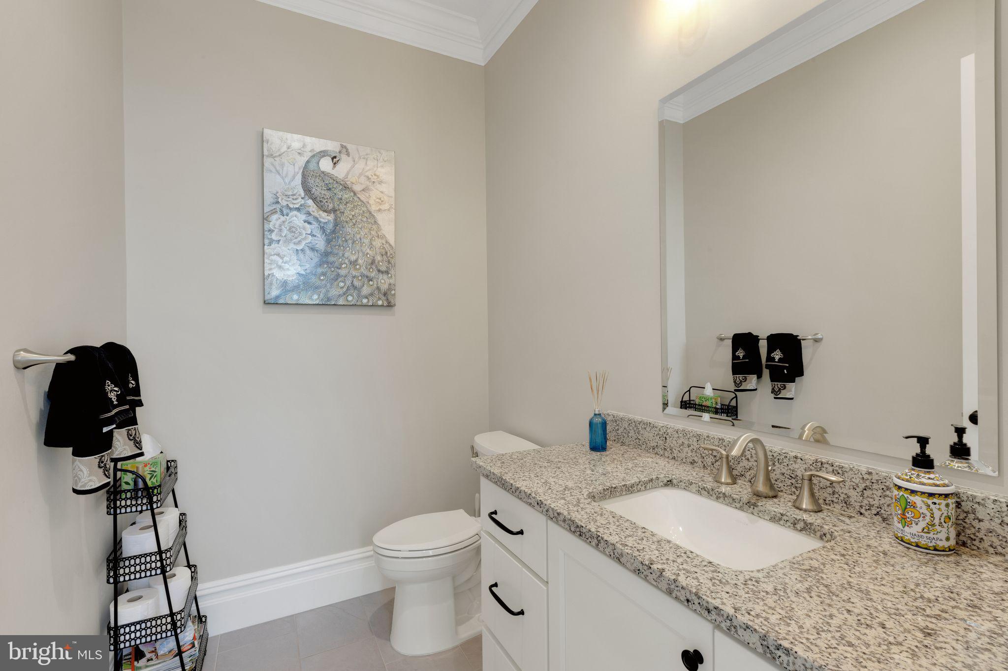 15 Marquis Ridge Holland, PA 18966 - Photo 59 of 83 a bathroom with a granite countertop toilet sink and mirror