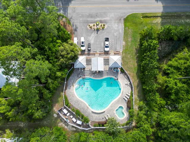 a view of backyard with green space