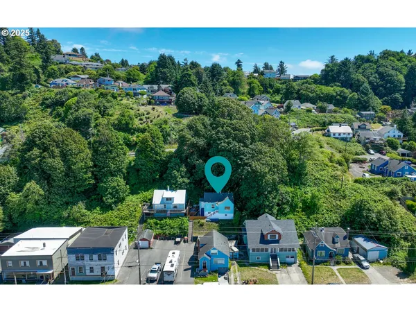 an aerial view of multiple house