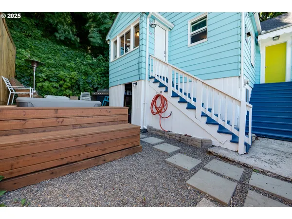 a view of outdoor space and deck