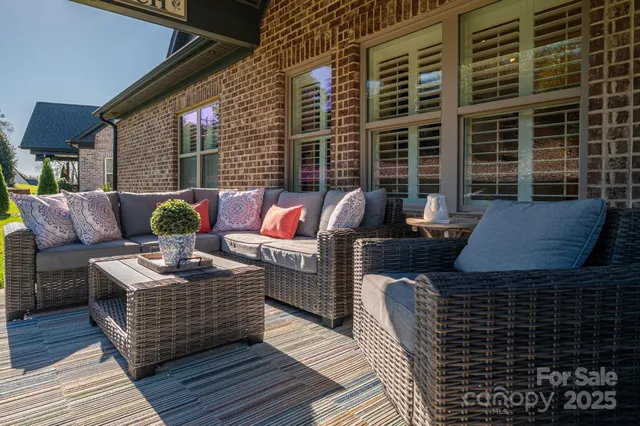 a outdoor living with furniture