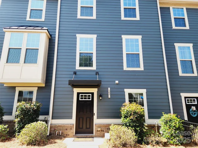 a front view of a building