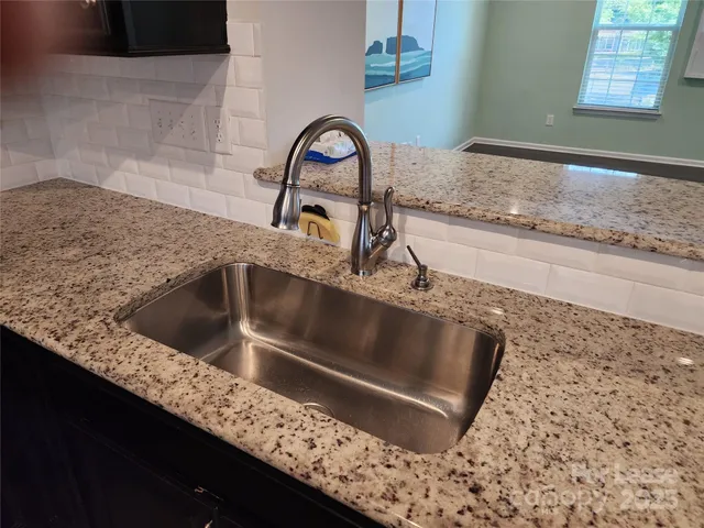 a close view of sink and tap