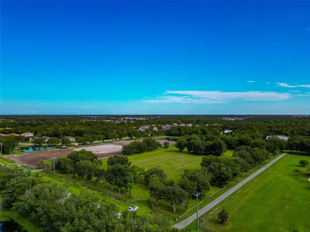 a view of a lake with a houses