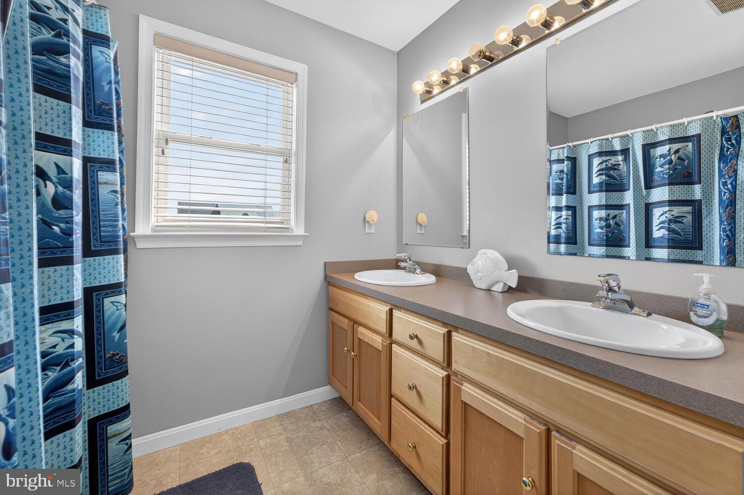 4376 South Bowers Road Milford, DE 19963 - Photo 34 of 46 a bathroom with a double vanity sink and a mirror