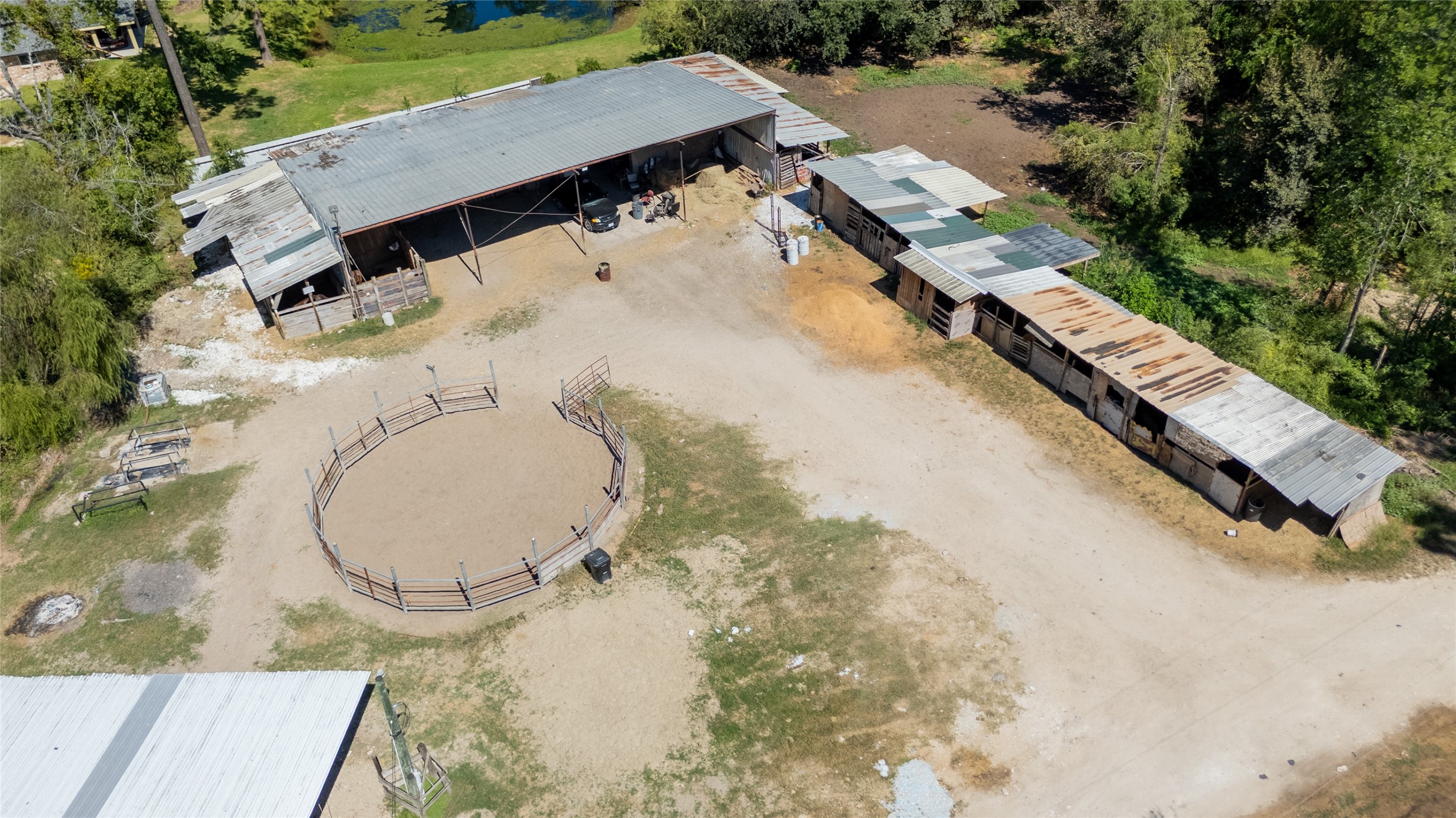 15703 Old Humble Road Houston, TX 77396 - Photo 9 of 10 an aerial view of a house with a yard and lake view