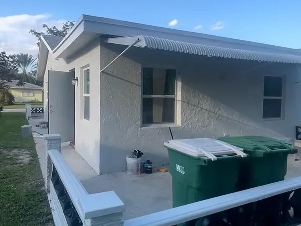 a view of outdoor space kitchen and patio