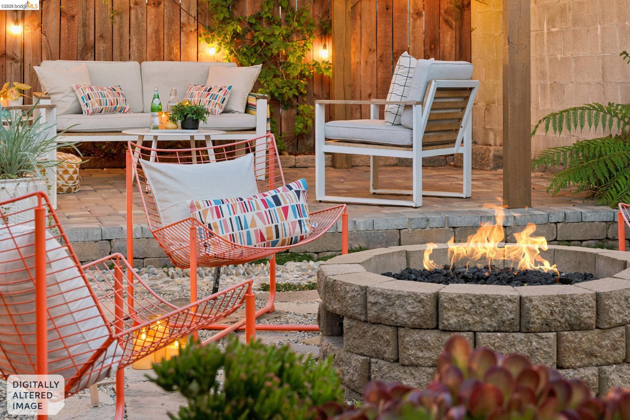 2010 Filbert Street Oakland, CA 94607 - Photo 39 of 50 View of patio featuring an outdoor living space with a fire pit