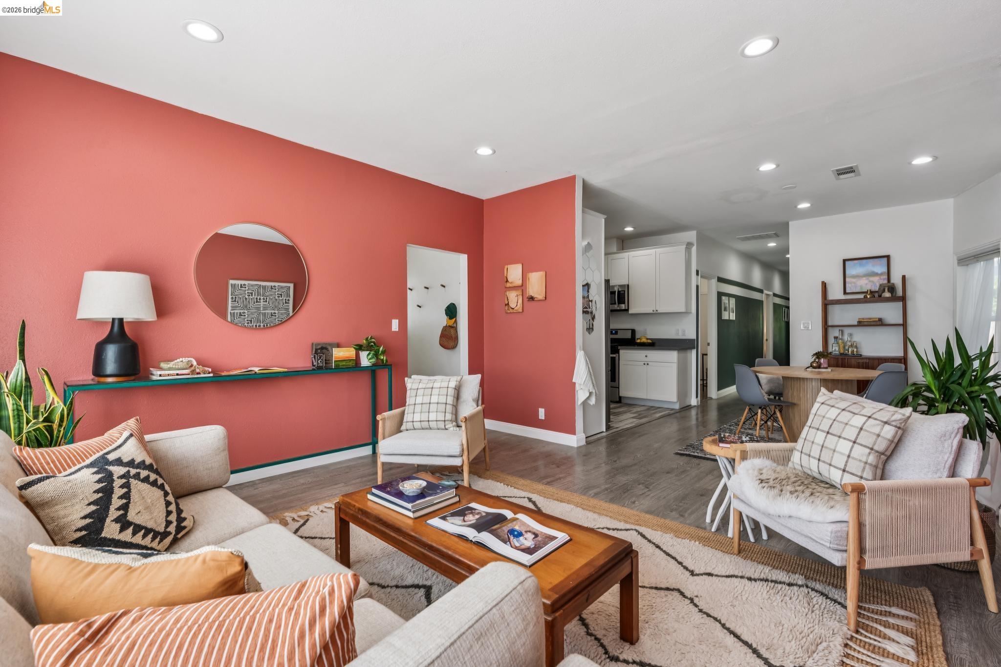 2010 Filbert Street Oakland, CA 94607 - Photo 5 of 50 Living area with wood finished floors and recessed lighting
