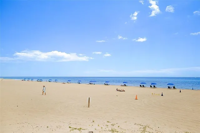 a view of an ocean beach and a beach