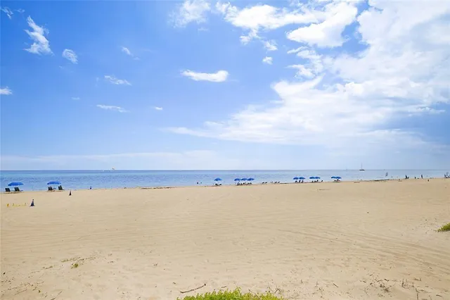 a view of an ocean and beach