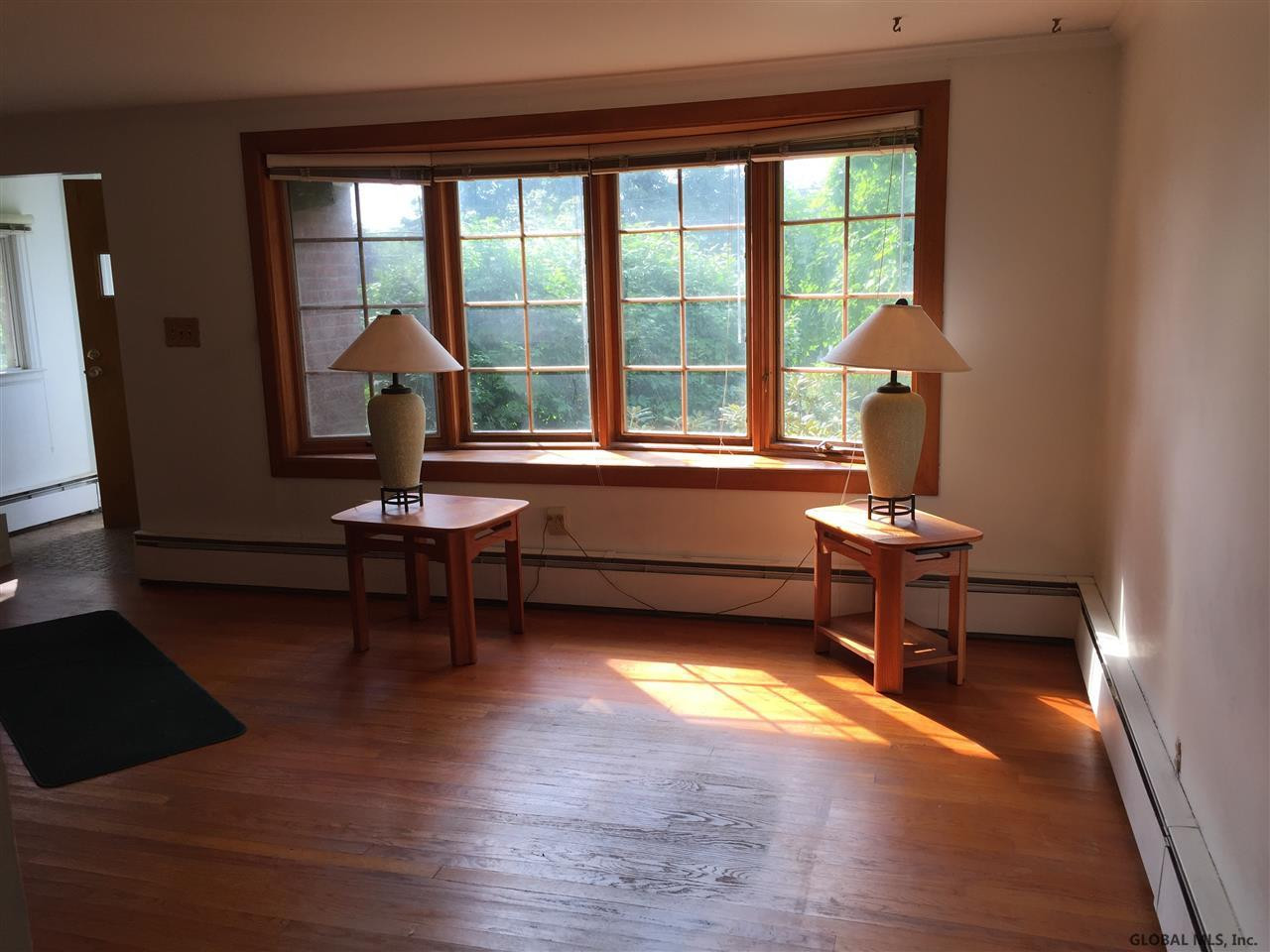 Living room with hardwood floors.