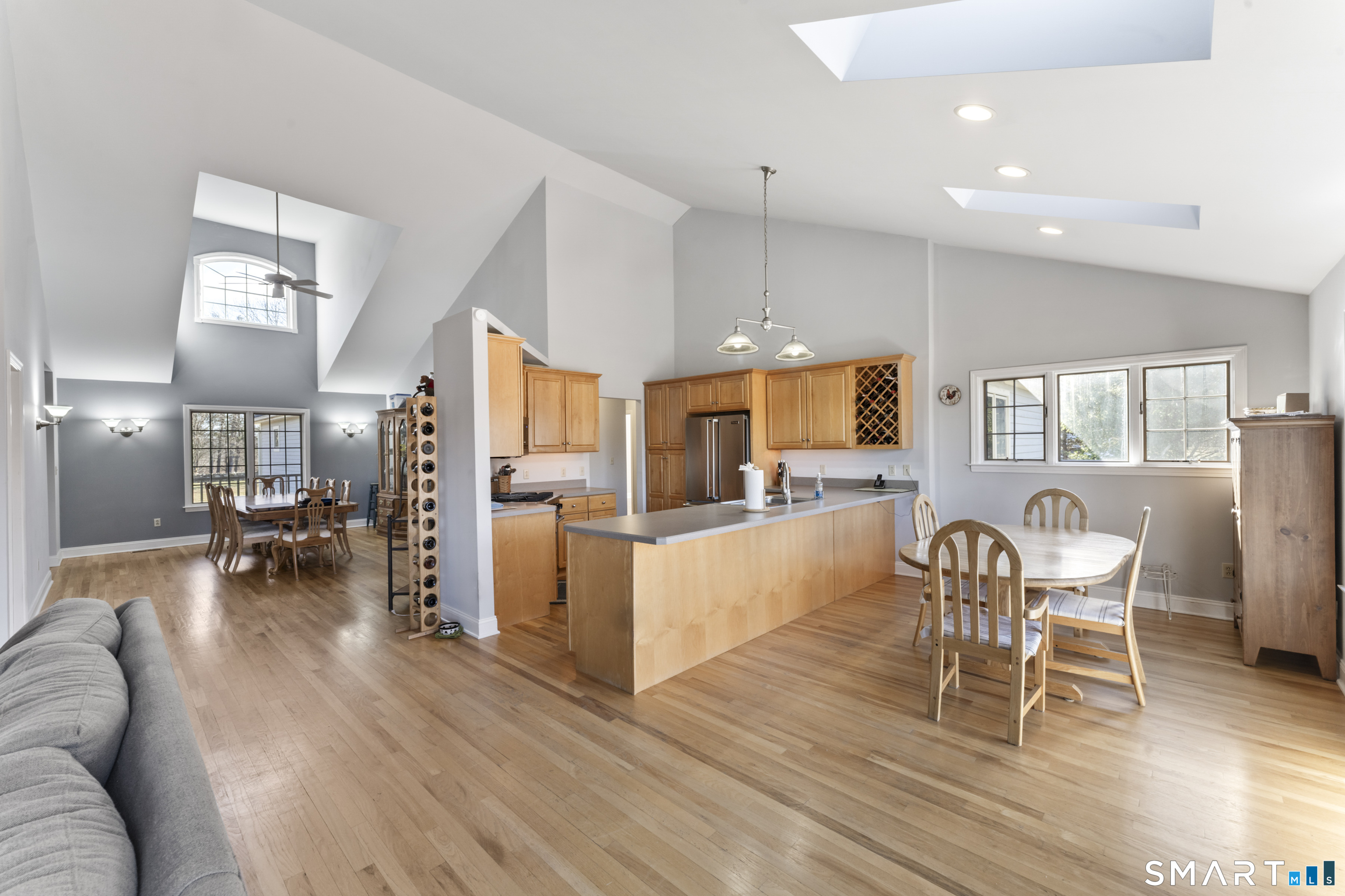 7 Lower County Road Roxbury, CT 06783 - Photo 7 of 40 a living room with furniture and kitchen view