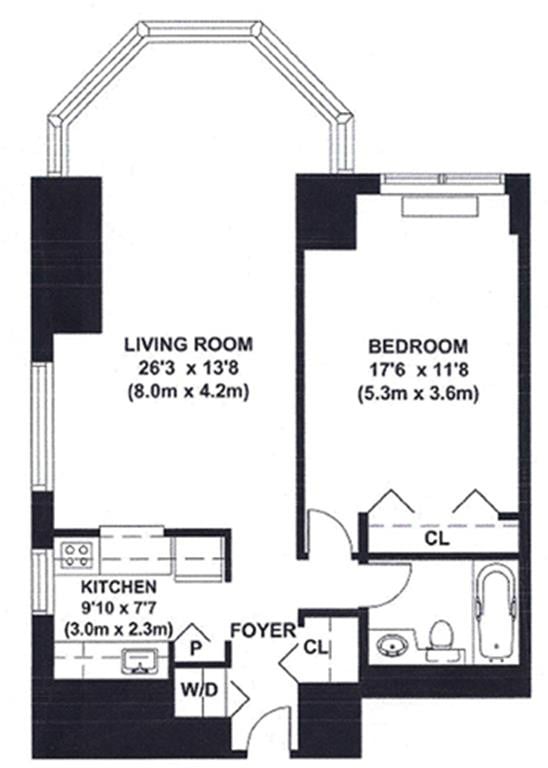301 West 57th Street, Unit 18A Manhattan, NY 10019 - Photo 14 of 14 Floor Plan